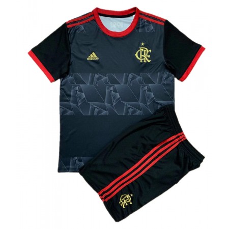 Koszulka CR Flamengo Dziecięcy Trzeci Stroje Piłkarskie 2021/22 Krótki Rękaw